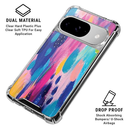 Pink Sparkle Brush Stroke by Etta Vee Google Pixel 10 Clear Case
